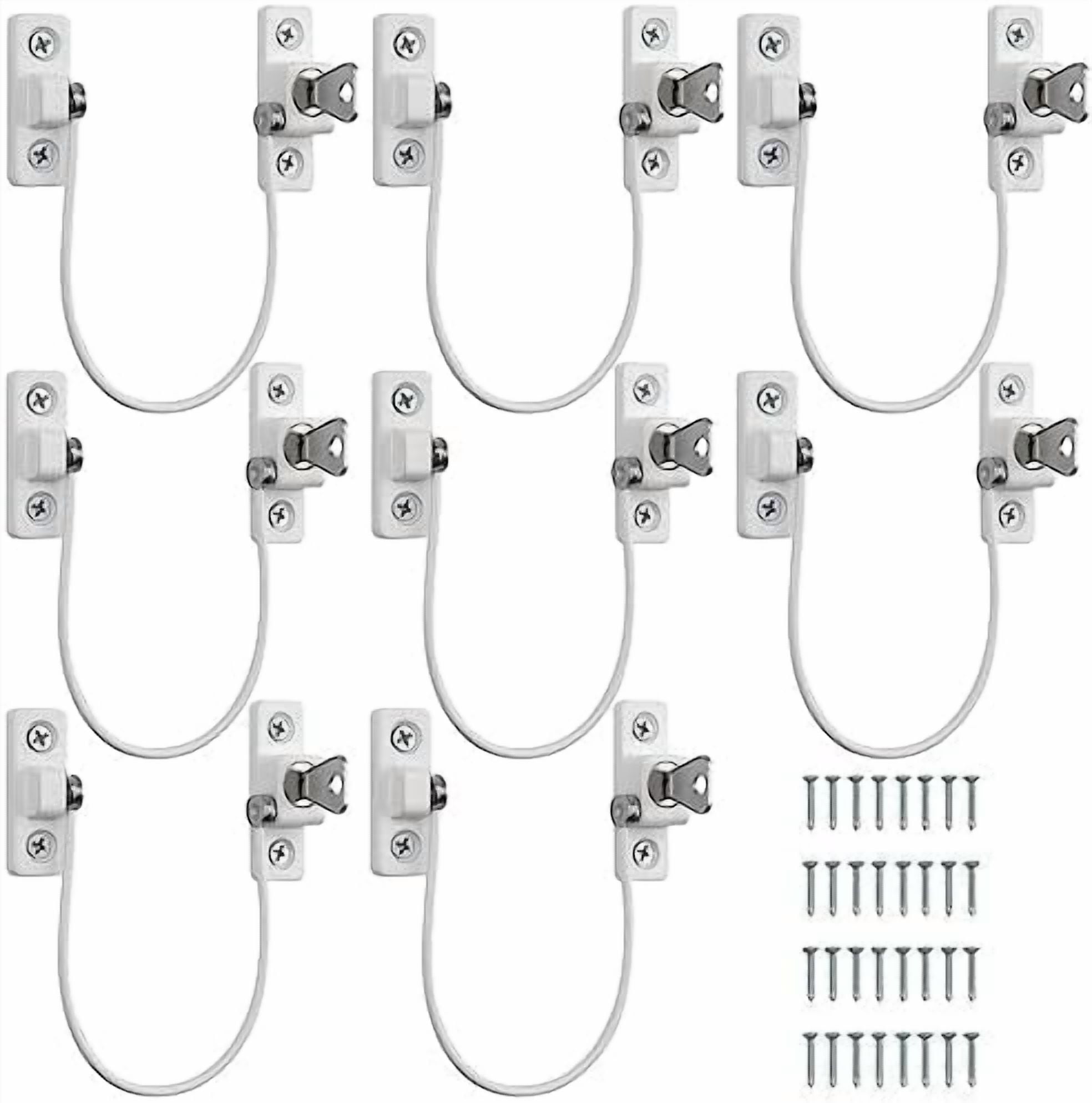 8 Pack Window Restrictor Locks, UPVC Lockable Window Door Locks with ...