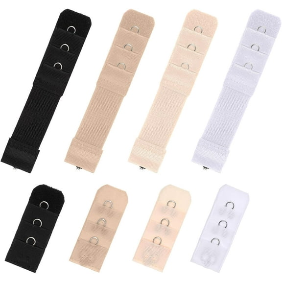 8 Pack Women Bra Extenders 1 Hook 3 Rows Elastic