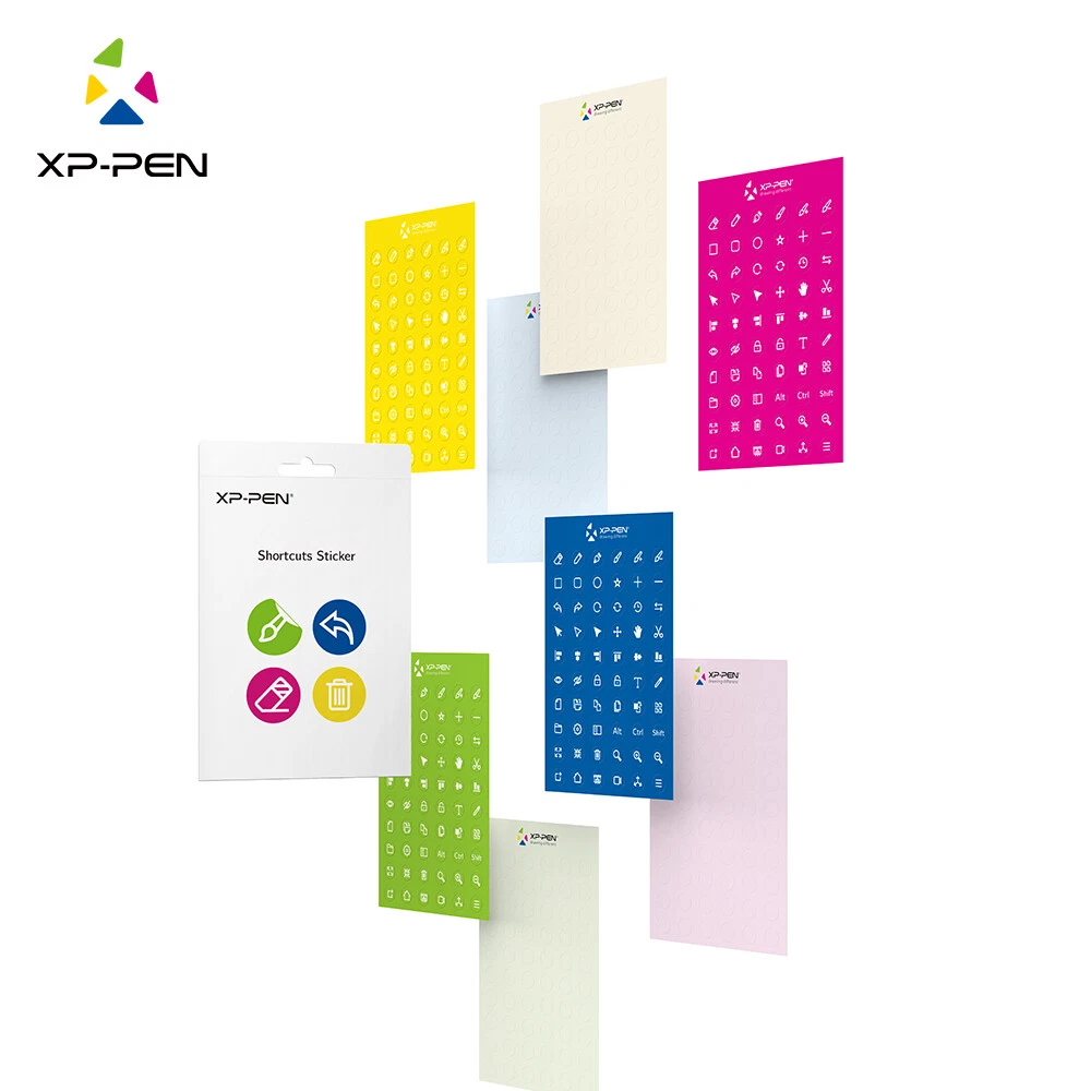 Xp Pen Sticker 8 Pack Xp-Pen Shortcut Keys Multi-Function Stickers For Xp-Pen Drawing ...