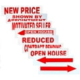 thumbnail image 1 of 8 Pack bundle of real estate rider signs 6"x24" NEW PRICE, SHOWN BY APPOINTMENT, MOTIVATED SELLER, REDUCED, OPEN HOUSE ARROW, CONTRACT PENDING, OPEN HOUSE, ARROW., 1 of 4