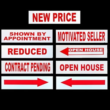 Real Estate Sign Riders, 5 Pack PRICE REDUCED Sign Rider 6...