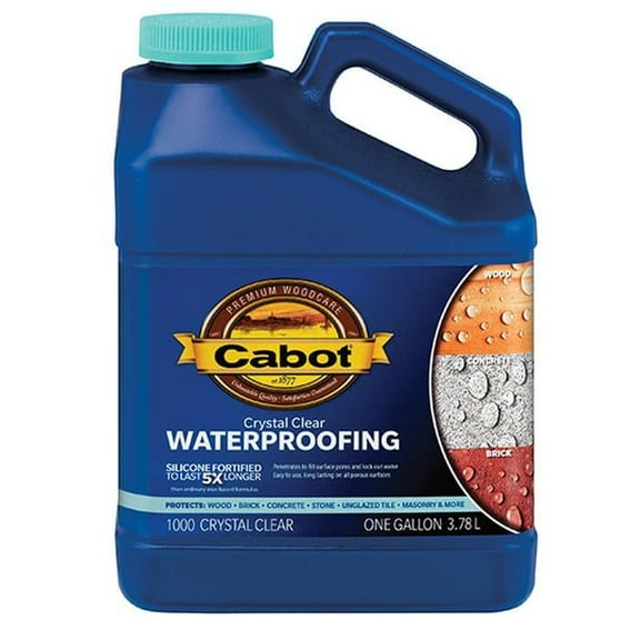8-Pack of 1 gal Cabot 1000 Crystal Clear Waterproofing Sealer with Teflon