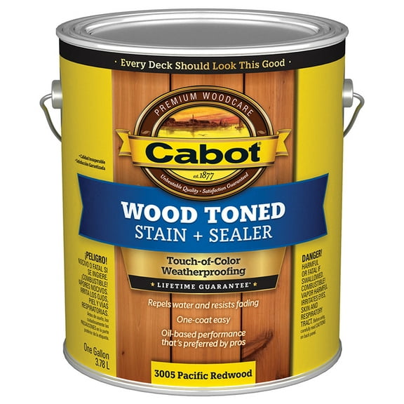 8-Pack of 1 gal Cabot 3005 Pacific Redwood Wood Toned Deck & Siding Stain