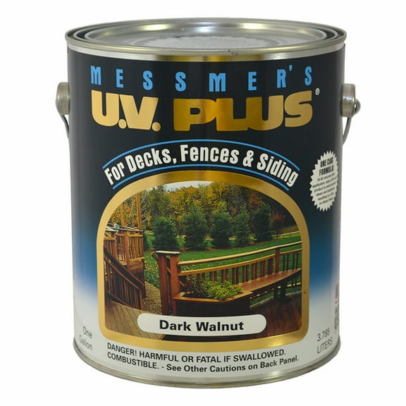 8-Pack of 1 gal Messmer’s MS-603 Dark Walnut U.V. Plus Oil-Based Semi-Transparent Stain