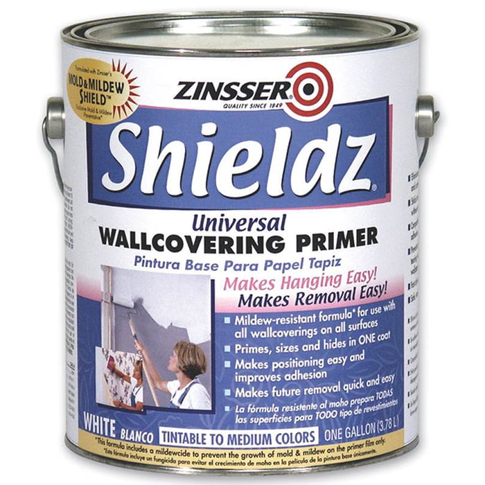 8-Pack of 1 gal Zinsser 02501 White Shieldz Universal Wallcovering Primer Sealer