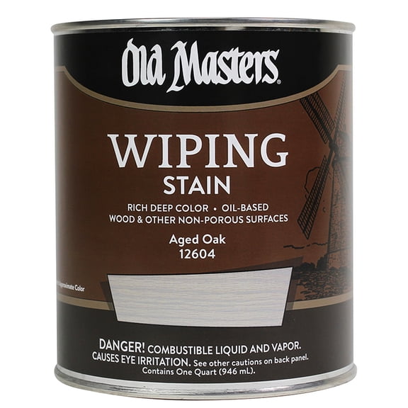 8-Pack of 1 qt Old Masters 12604 Old Masters Aged Oak Oil-Based Wiping Stain