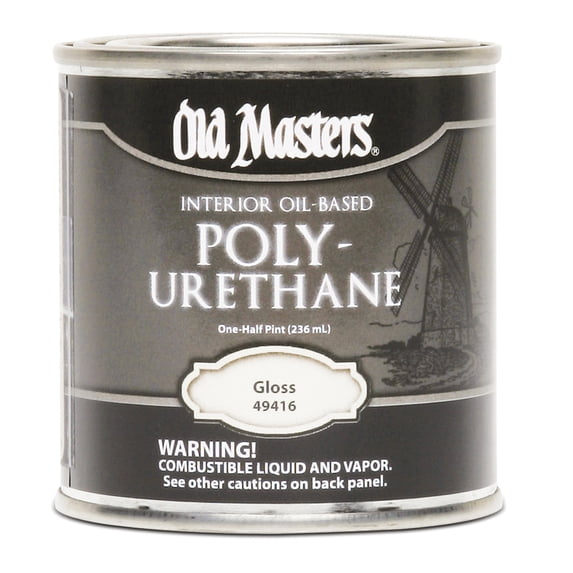 8‐Pack of 1 qt Old Masters 49604 Old Masters Clear Oil‐Based Interior Polyurethane, Satin