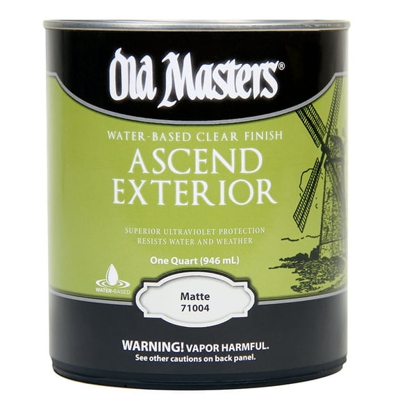 8-Pack of 1 qt Old Masters 71004 Ascend Clear Exterior Water-based Finish, Matte