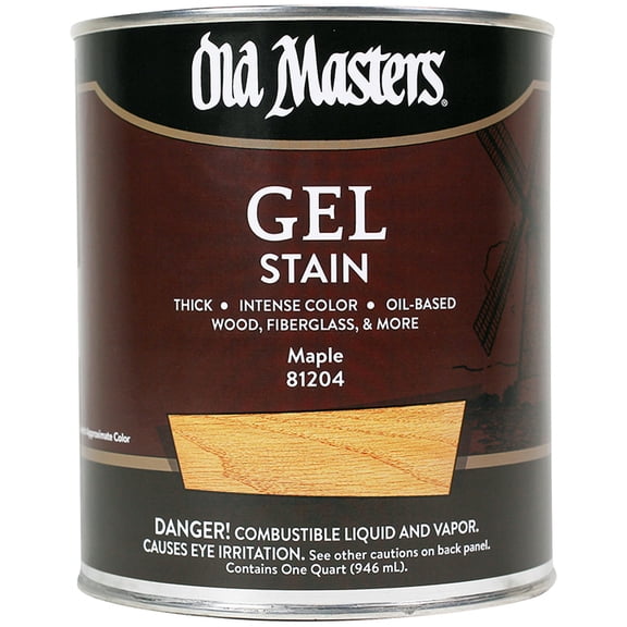 8-Pack of 1 qt Old Masters 81204 Old Masters Maple Oil-Based Gel Stain