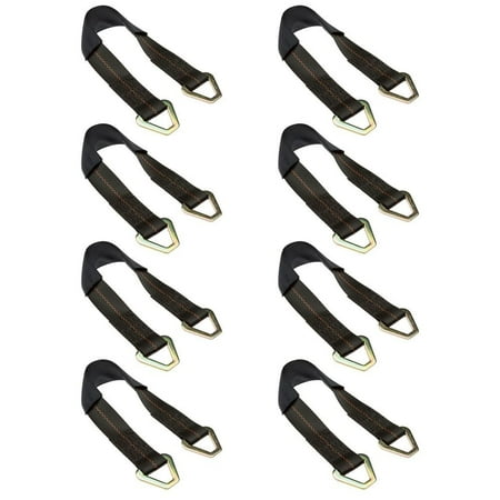 8-Pack of 2in x 2' Axle Strap with D-Rings