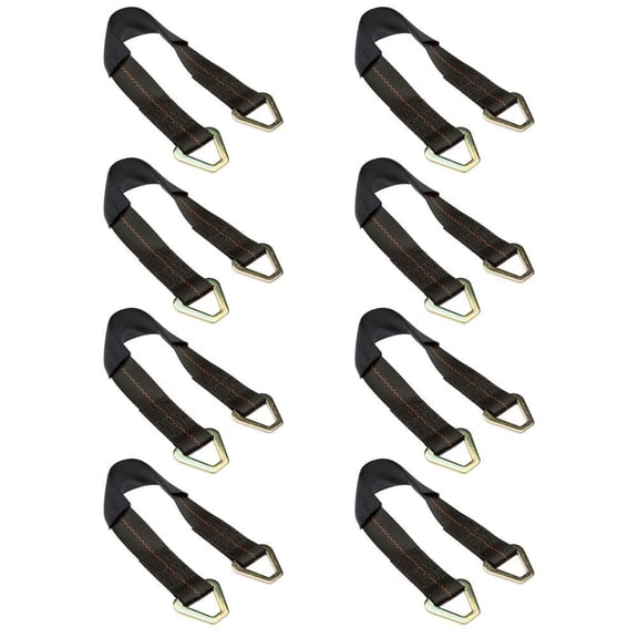 8-Pack of 2in x 2' Axle Strap with D-Rings