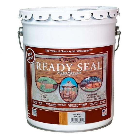 8-Pack of 5 gal Ready Seal 520 Redwood Exterior Stain & Sealer For Wood