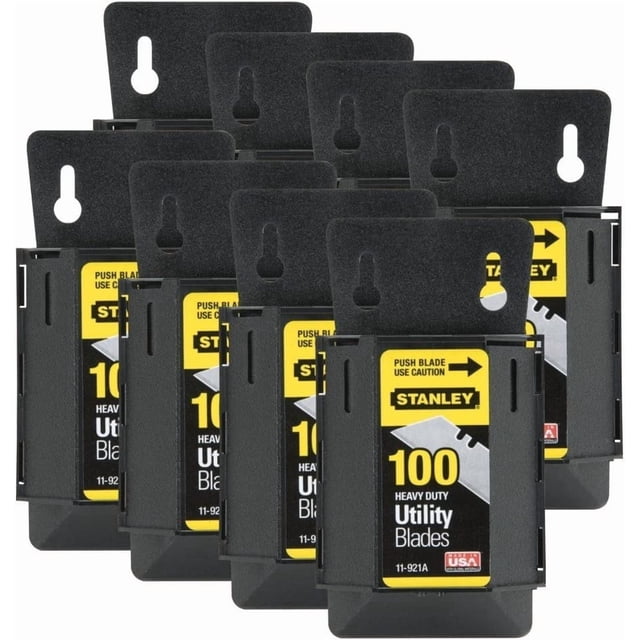 8 Pack Of Stanley 11 921A 1992 Heavy Duty Utility Blades W Dispenser 8-pack-of-stanley-11-921a-1992-heavy-duty-utility-blades-w-dispenser