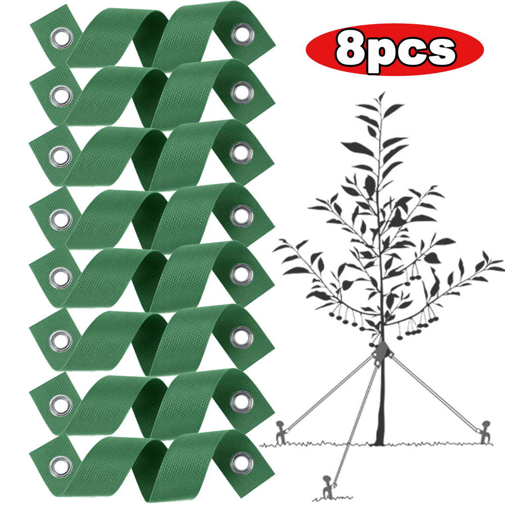 8 Pack of Tree Straps with Grommets for Guying/Staking Young Tree and