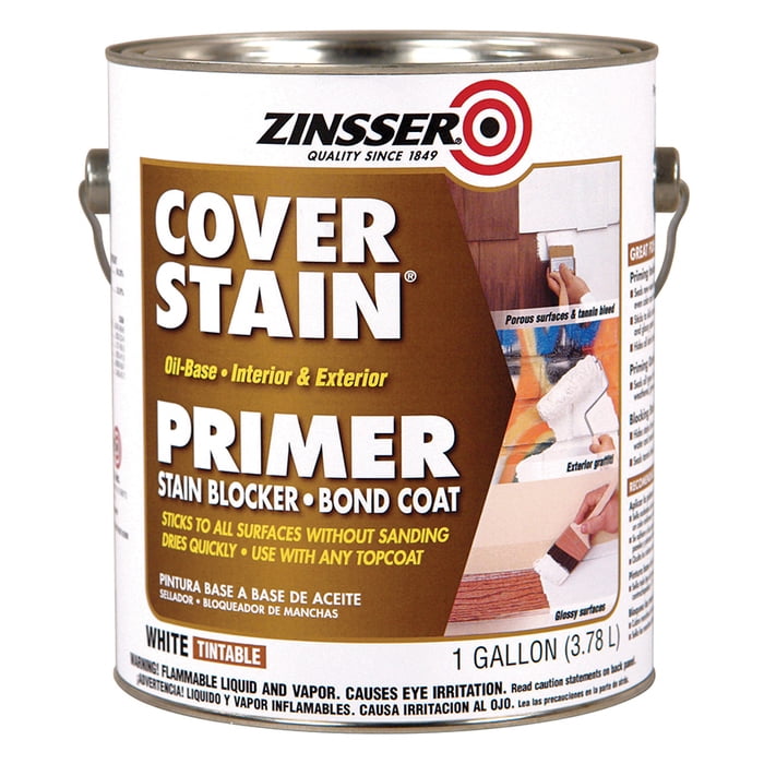 8-Pack of gal Zinsser 03501 White Cover-Stain Oil-Based Stain Block Primer