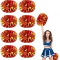 thumbnail image 1 of 8 Pack pom poms Cheer,Handheld Cheer pom poms, Sports Cheer Plastic Pom Poms Cheerleading for Sports Team Spirit Cheering (Blue+Gold), 1 of 6