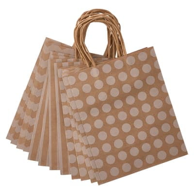 8 Packs: 13 ct. (104 total) Medium Kraft Print Gift Bags by Celebrate It™