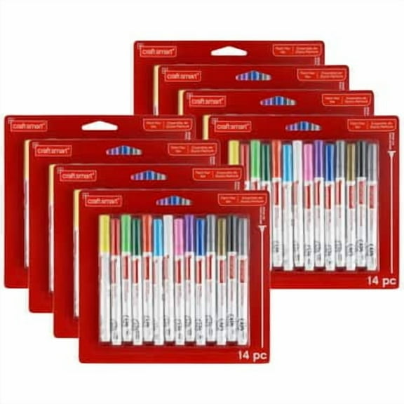 8 Packs: 14 ct. (112 total) Medium Line Tip Paint Pen Set by Craft Smart