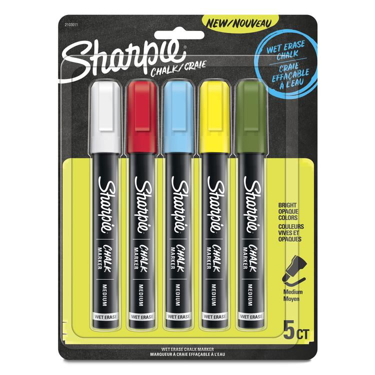 Sharpie Standard Medium Point Wet Erase Chalk Markers, 8 Packs: 5 ct. (40 total)