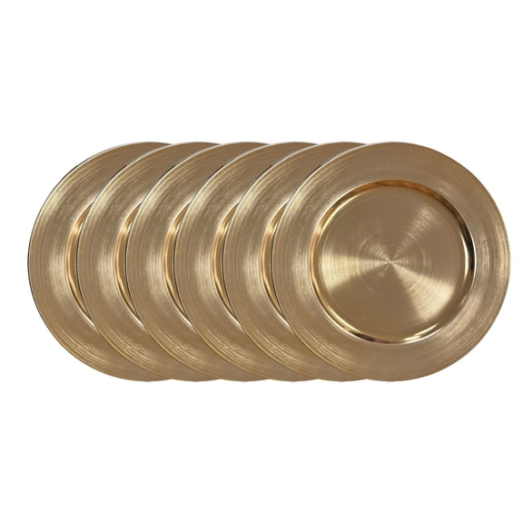 8 Packs: 6 ct. (48 total) 13" Gold Chargers by Celebrate It