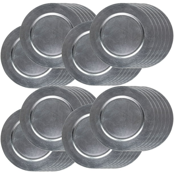 8 Packs 6 ct. (48 total) 13" Silver Chargers by Celebrate It