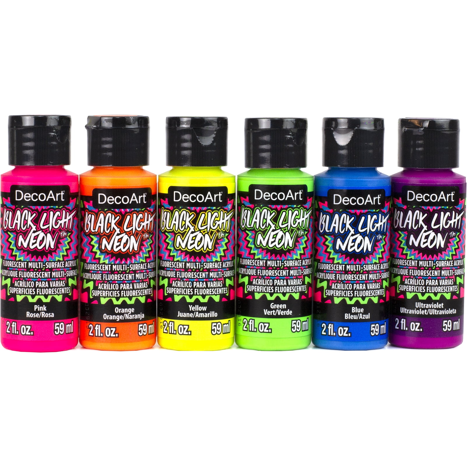 8 Packs: 6 ct. (48 total) DecoArt® Black Light Neon™ Set - Walmart.com