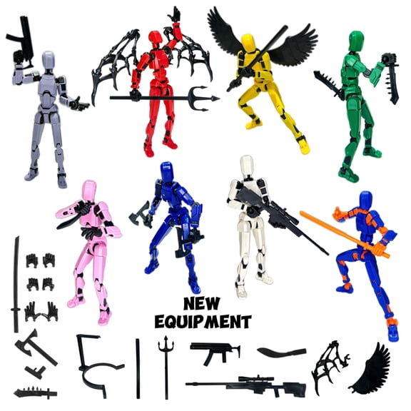 8 Packs  Action Figure Set,  3d Printed Action Figure  Gifts forActionFigure Full Body Mechanical Doll Christmas Birthday Gift for