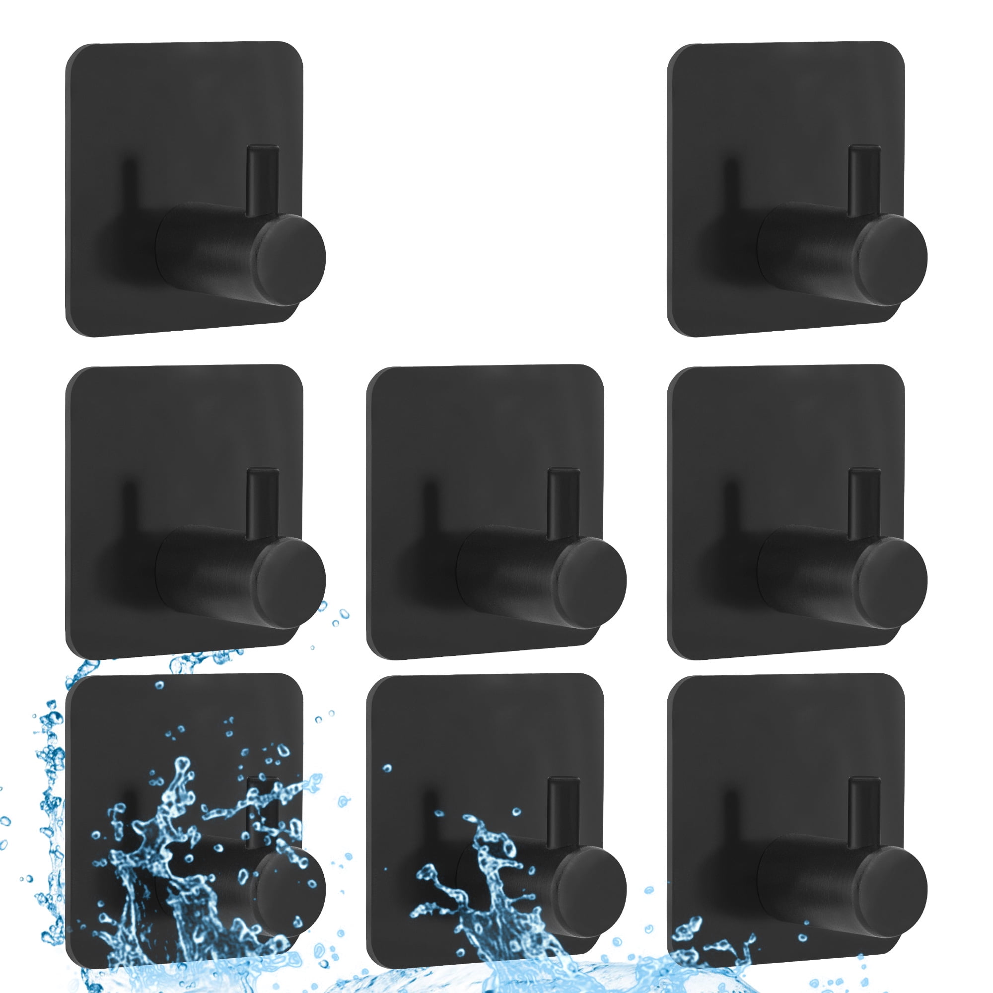 8 Packs Adhesive Hooks for Hanging, Kitchen Wall Adhesive Hooks, Heavy