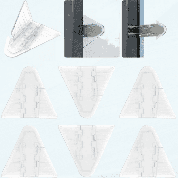 8 Packs Clear Sliding Door Lock, Child Safety Lock for Slide Glass Door, Patio Door, Window Security Bar, Keyless Jammer Stopper, Baby Proofing Child Proof Kids Safety Transparent Home Security