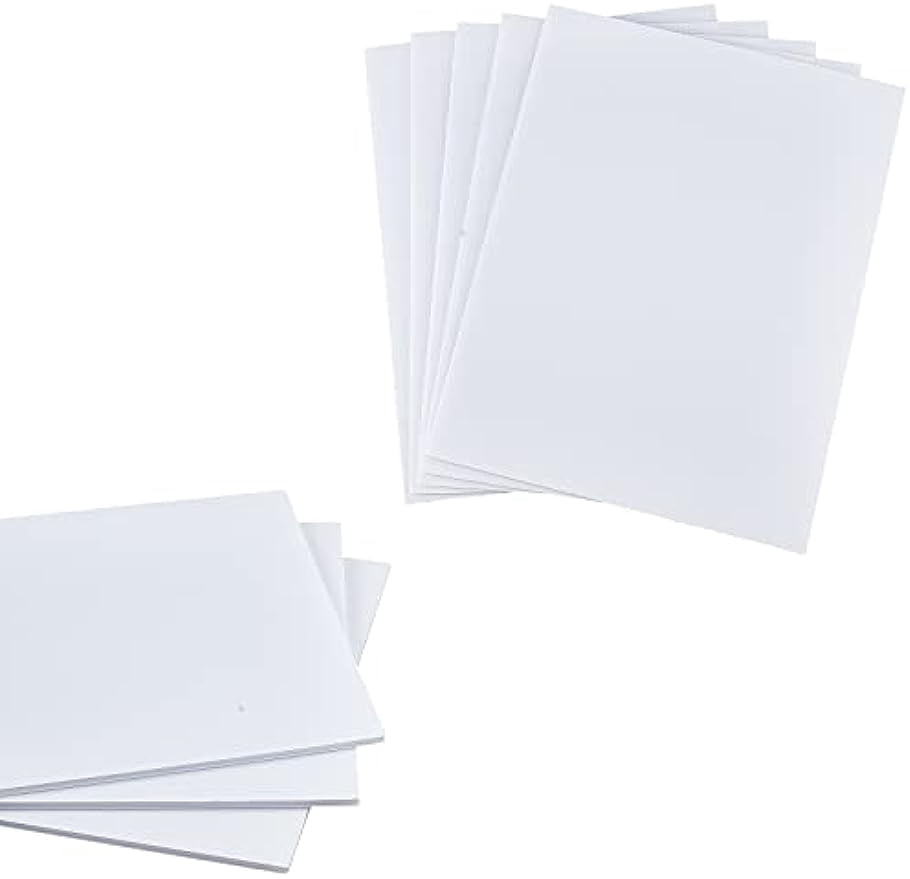 8 Packs Corrugated Plastic Sheets 8x11inch White Waterproof Corrugated
