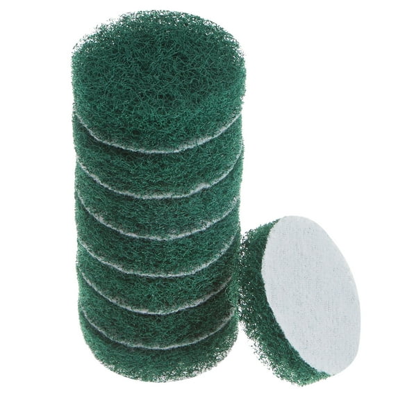 8 Packs Drill Power Brush 2 inch Tile Scrubber Scouring Pads 180-240 Grit for Household Cleaning