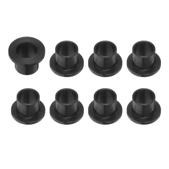 8 Packs Flanged Sleeve Bearings Plastic Bushings 10.15mm Bore x 12.2mm OD x 12.15mm Length Black POM Bushings