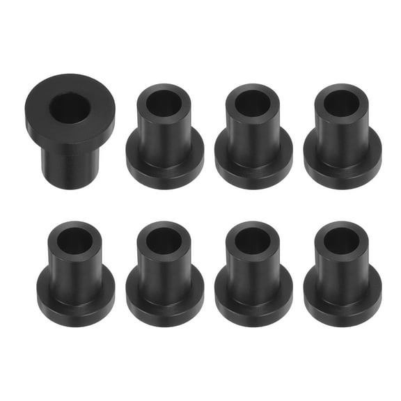8 Packs Flanged Sleeve Bearings Plastic Bushings 10.5mm Bore x 16mm OD x 26mm Length Black POM Bushings