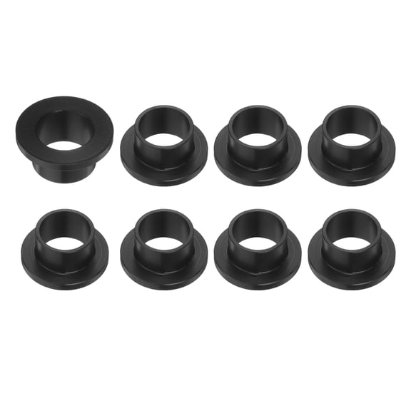 8 Packs Flanged Sleeve Bearings Plastic Bushings 12.8mm Bore x 15mm OD x 10.15mm Length Black POM Bushings