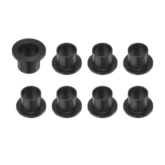 8 Packs Flanged Sleeve Bearings Plastic Bushings 15mm Bore x 17mm OD x 17mm Length Black POM Bushings