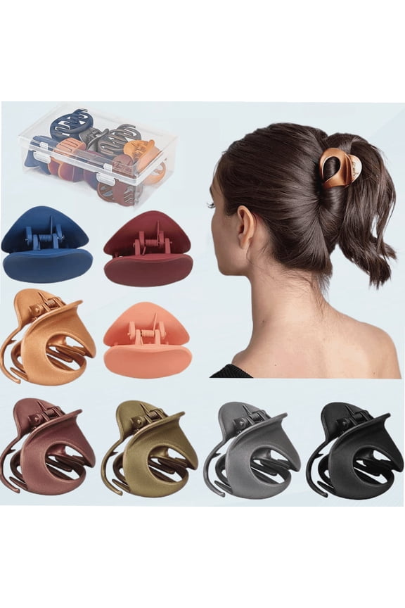 8 Packs Hair Claw Clips Large and Medium Size Hair Clip for Women Girls Thin/Thick Hair Matte Octopus Hair Jaw Clips Nonslip Claw Clips Mothers Day Gifts