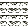 thumbnail image 1 of 8 Packs Mens Womens Oval Round Frame Reading Glasses Blue Light Blocking Readers +2.50, 1 of 5
