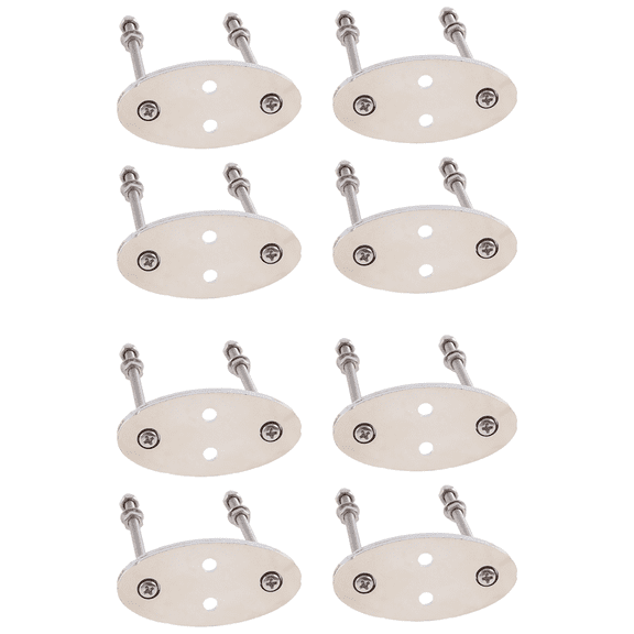 8 Packs Metal Skateboard Deck Display Wall Mount with Two Screw Holes for Storage Horizontal and Floats Vertically