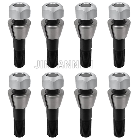 8 Packs OE Style Steer Studs 9/16, Conical Washer & Lock Nut Kit for Dana 44