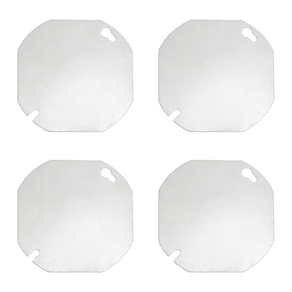 8 Packs Octagon Electrical Box Cover,Metal Junction Box Covers, Blank Flat Outlet Box Cover for 4 inch Octagonal Box