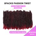 8 Packs Pretwisted Passion Twist Crochet Hair 12 Inch Pretwisted Spring ...