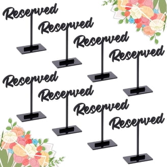 Raindrops 2pcs Reserved Table Signs Acrylic Reserved Table Tent Signs Reservation Seat Signs For Wedding Restaurant Office Meeting Chairs