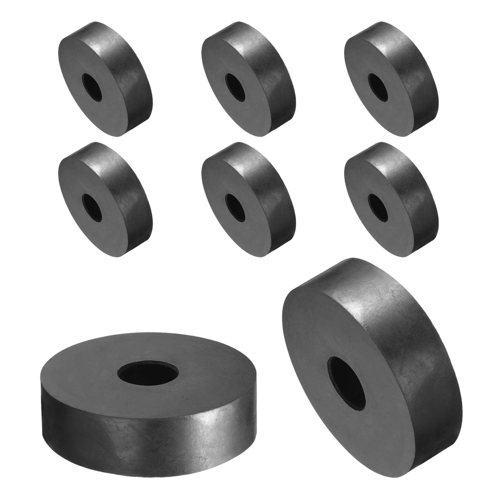 8 Packs Rubber Spacers 70mm OD, 20mm ID, 20mm Height Round Anti Vibration Spacer Thick Rubber