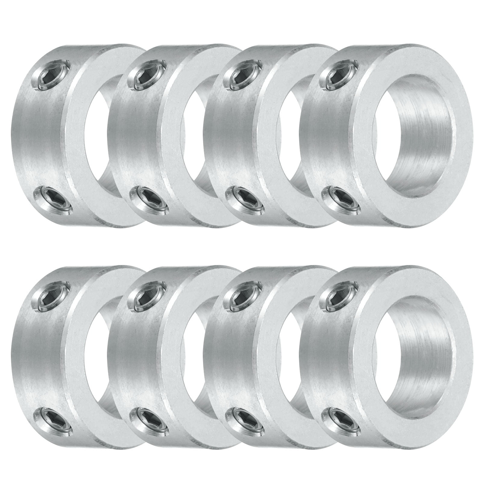 Set De 8 Colliers D'arbre à Vis - Alésage 15mm, Aluminium - 24mm OD, 10mm D'épaisseur