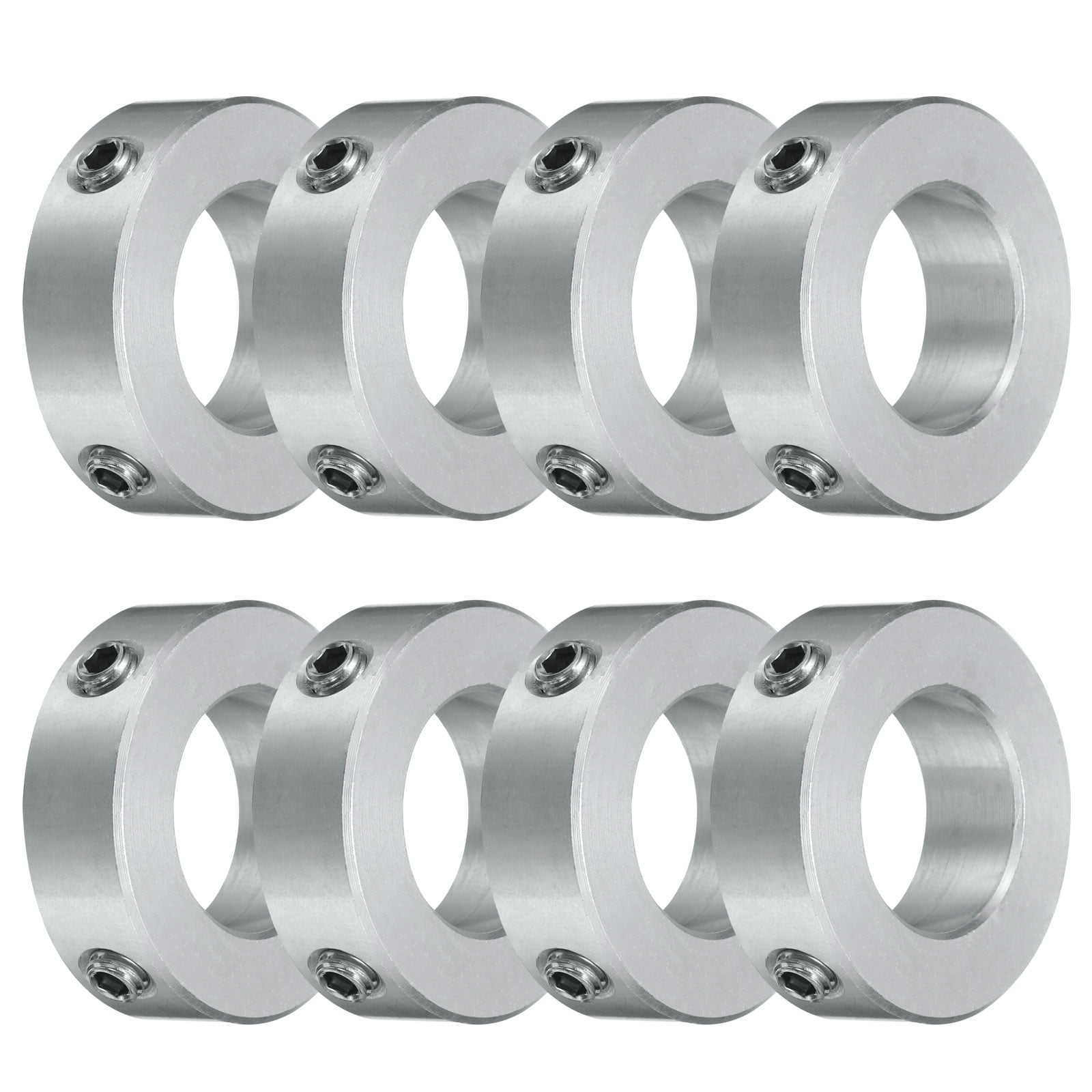 8 Packs Set Screw Collars 18mm Bore, Aluminum Shaft Collars, 32mm OD and 10mm Thickness, Set Screw Clamp Collar