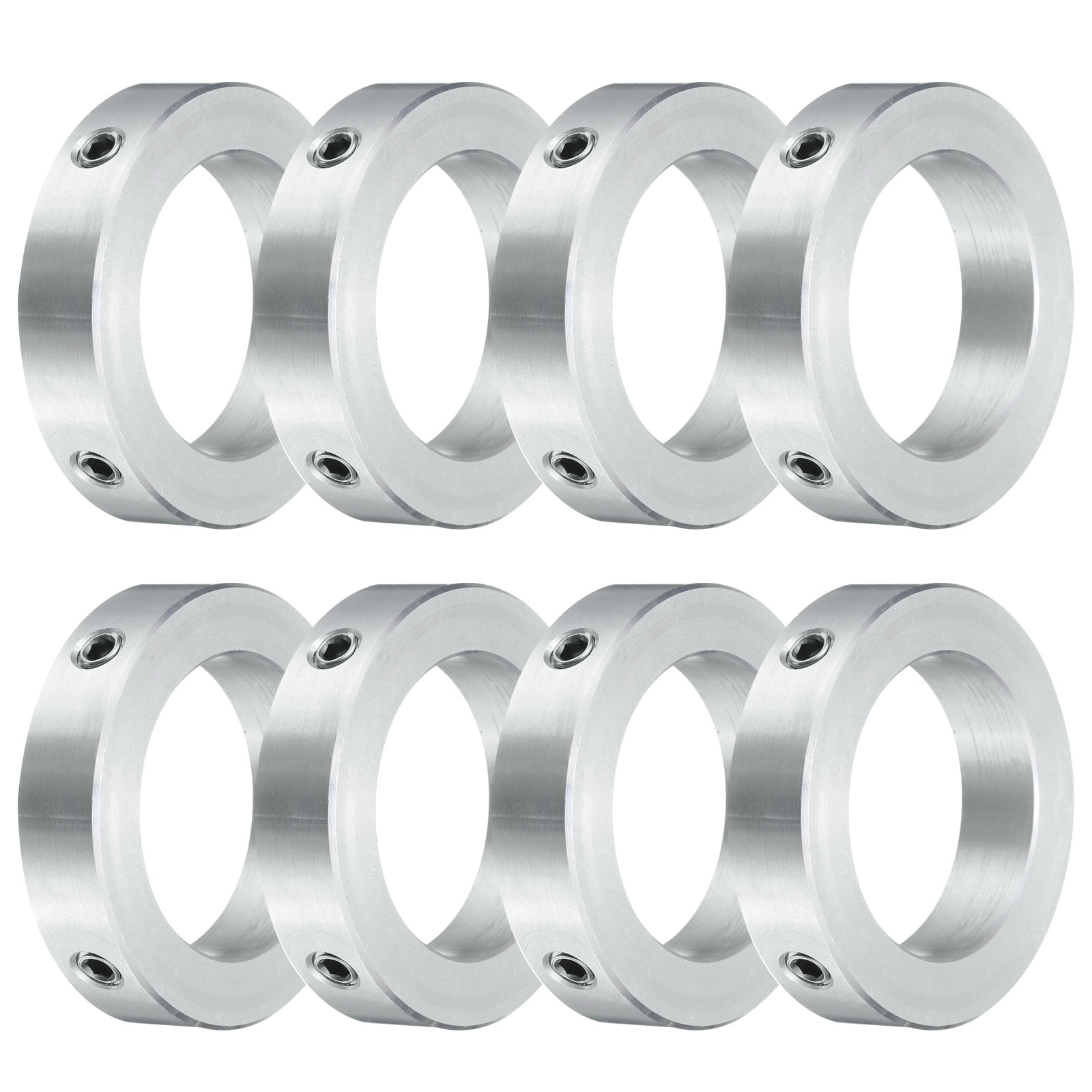 8 Packs Set Screw Collars 35mm Bore, Aluminum Shaft Collars, 52mm OD and 12mm Thickness, Set Screw Clamp Collar