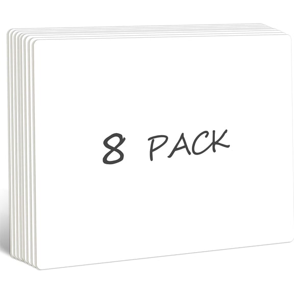 8 Packs Small Whiteboards, Double Sided Dry Erase Blank Board, Writable and Erasable White Board for Office, Home, Classroom, Math, Drawing (Each Measures 12 x 9)