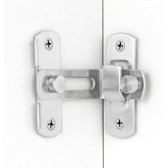 8 Packs Stainless Steel Flip Gate Latch Security Door Latch Lock for Barn Door/Pet Door/Bathroom/Cabinet Closet/Window/Sliding Door Latch Silver