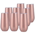 thumbnail image 1 of 8 Packs Stemless Champagne Flutes Wine Tumbler, 6 OZ Double-Insulated Tumbler with Lids Unbreakable Cocktail Cups, 1 of 4