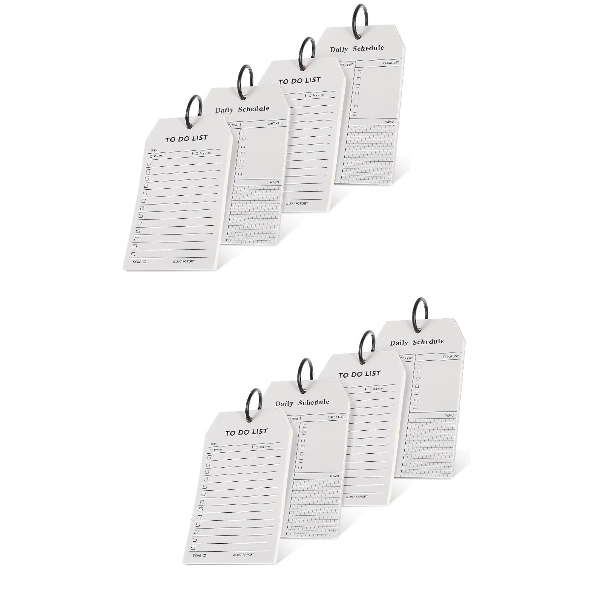 8 Packs of Daily Planner Notepads with Metal Ring Daily Schedule Planning Pads To Do List